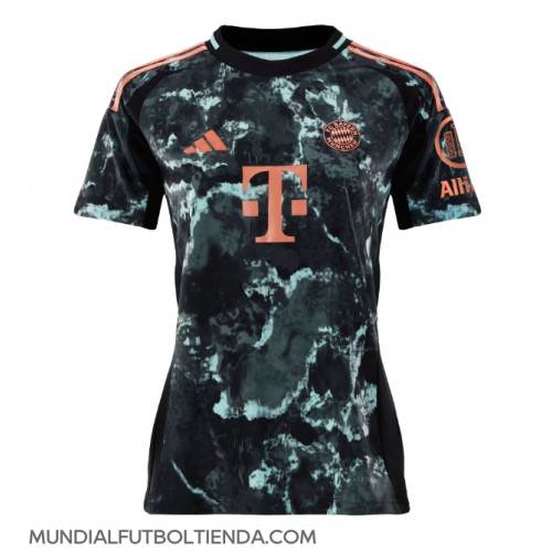 Camiseta Bayern Munich Segunda Equipación Replica 2024-25 para mujer mangas cortas